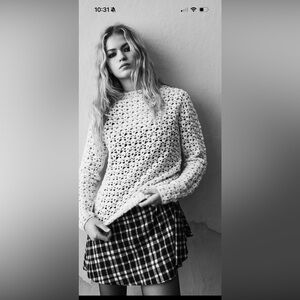 Zara open knit sweater